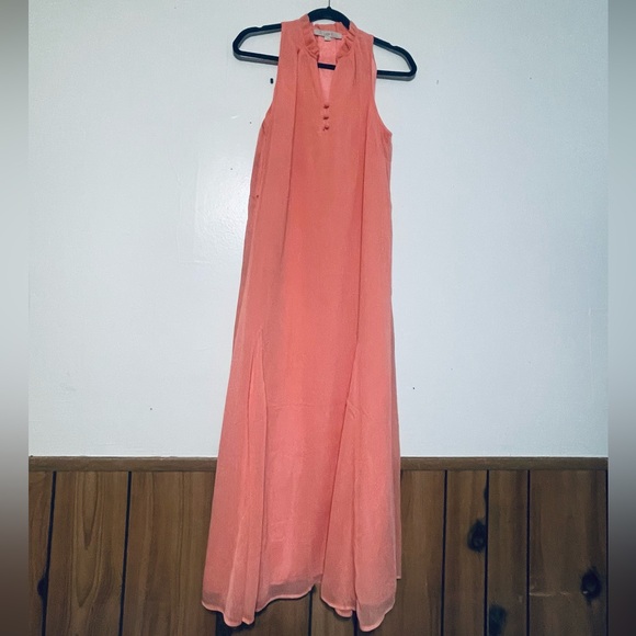 LOFT Coral Sleeveless Maxi Dress - Picture 2 of 6